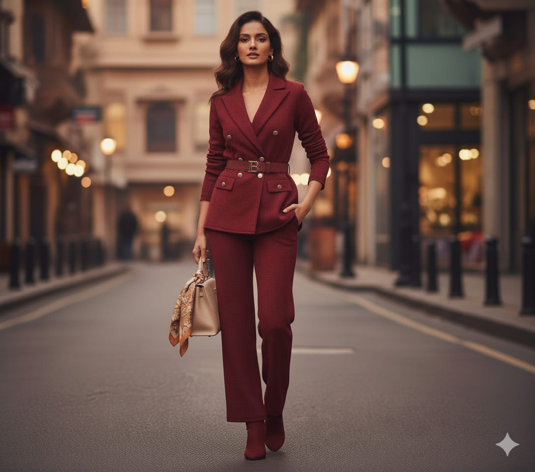 Stylish Women's Blazer and Trousers Suit Sets